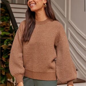 NWOT Summersalt The Luxe Cashmere Blend Mix Stitch Sweater